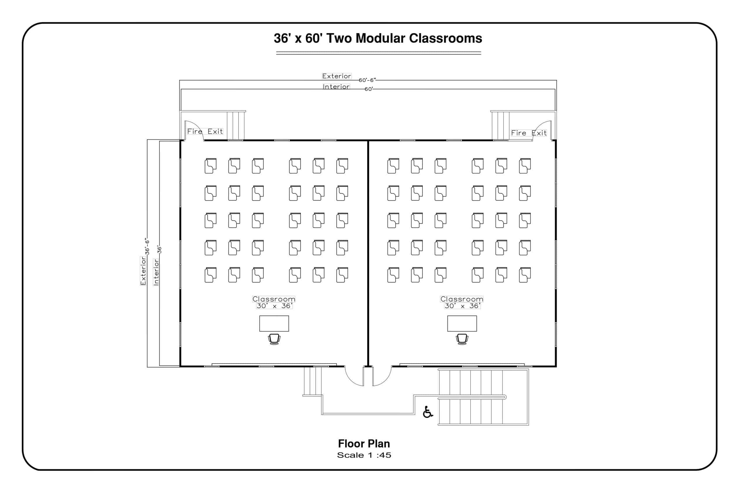 36x60 Modular Classroom